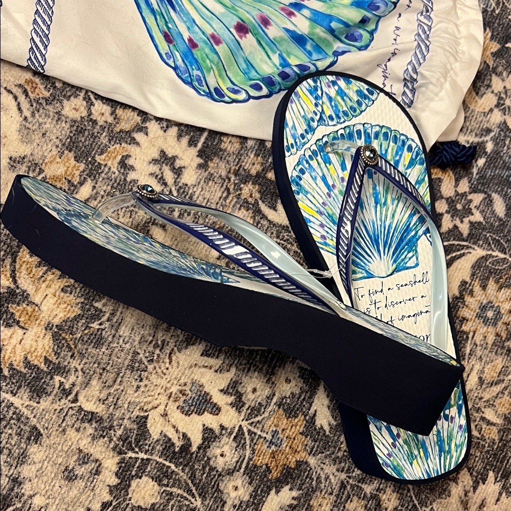 Brighton Oceanic Shell Flip Flops - Picture 6 of 6